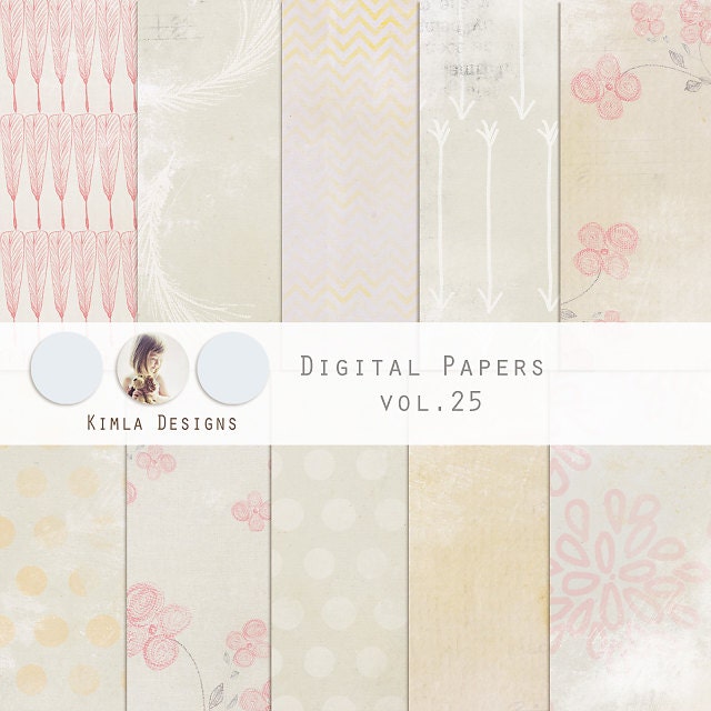Digital Scrapbooking Papers pack, 12x 12 in , 300 dpi vol.25