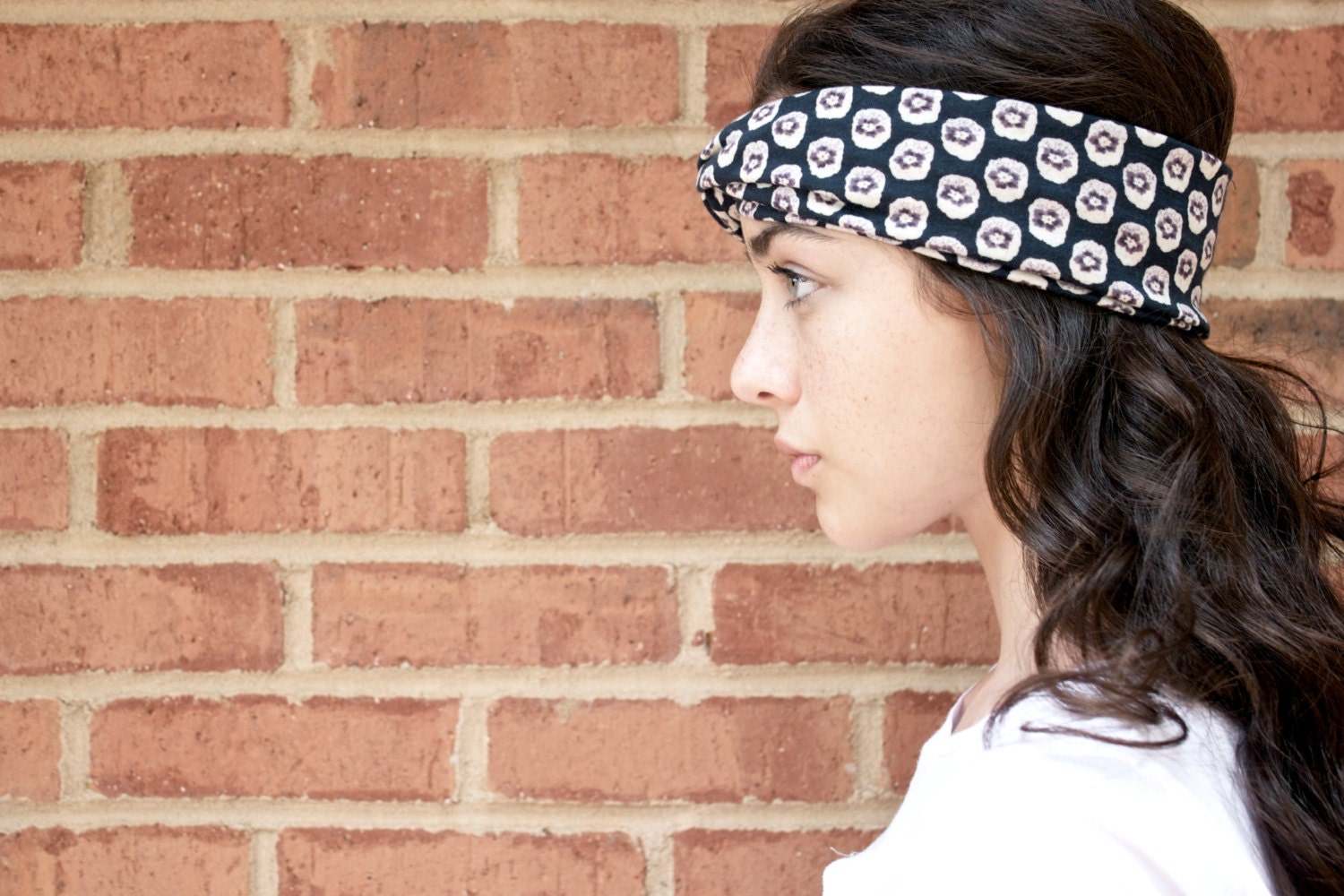 Navy and Cream Turban Headband // Purple Flowers // Summer Turban Headband // Women's Summer Accessories // Beautiefull Things