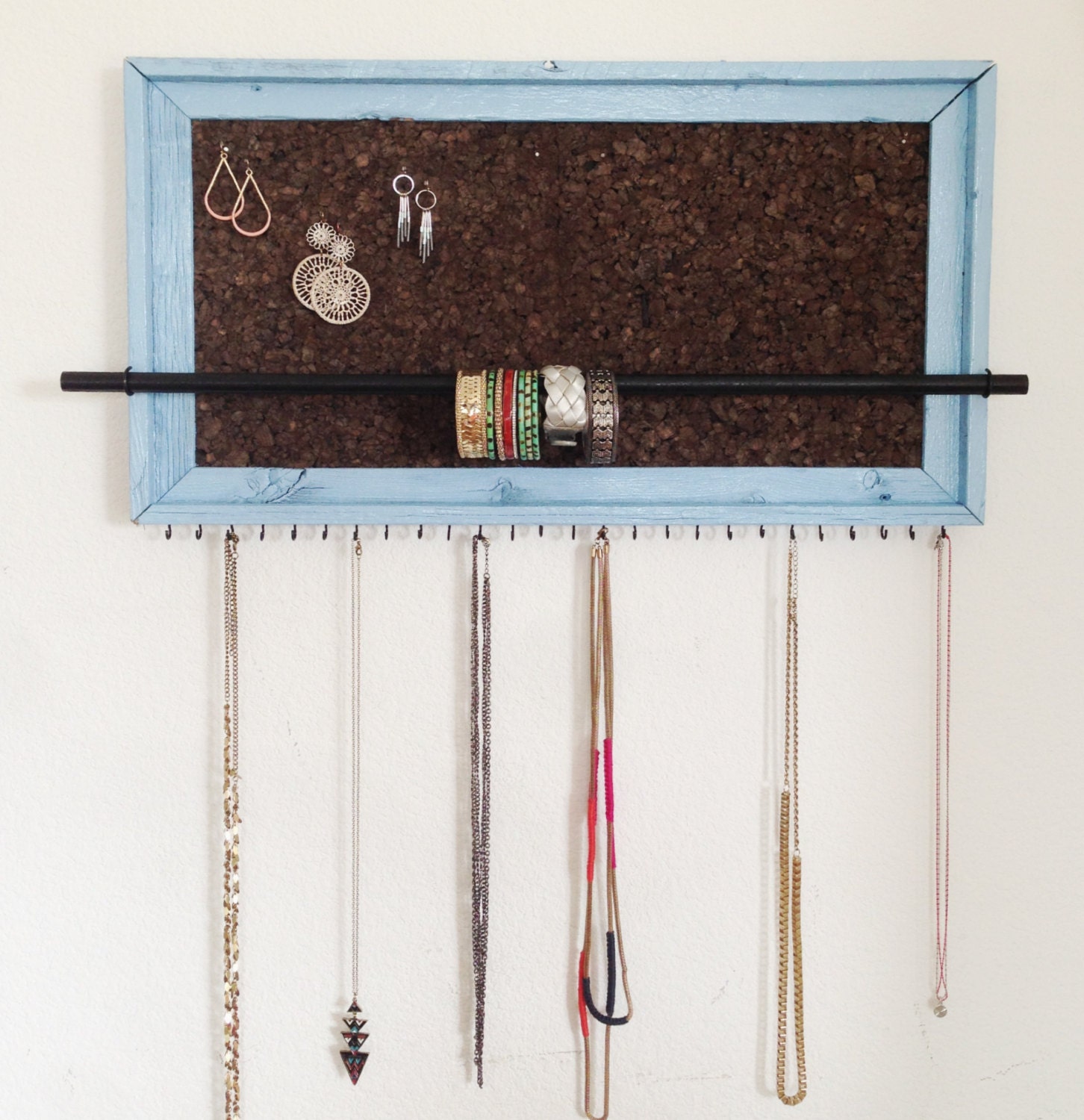 PAINTED 12x24 Barnwood Jewelry Display Organizer
