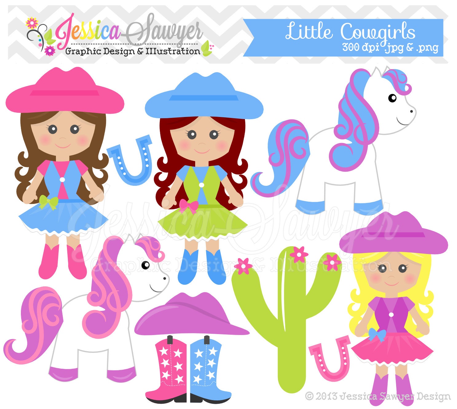 INSTANT DOWNLOAD, cowgirl clip art, cute western clipart, for commercial use, scrapbooking, invitations Il_570xn