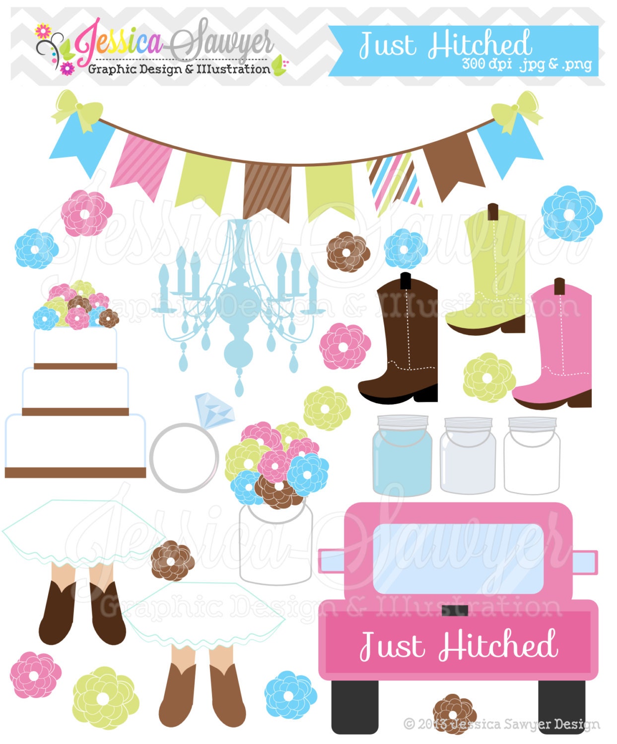 INSTANT DOWNLOAD, country wedding clipart, rustic clip art, for commercial use, invitations, announcements, scrapbooking Il_570xn