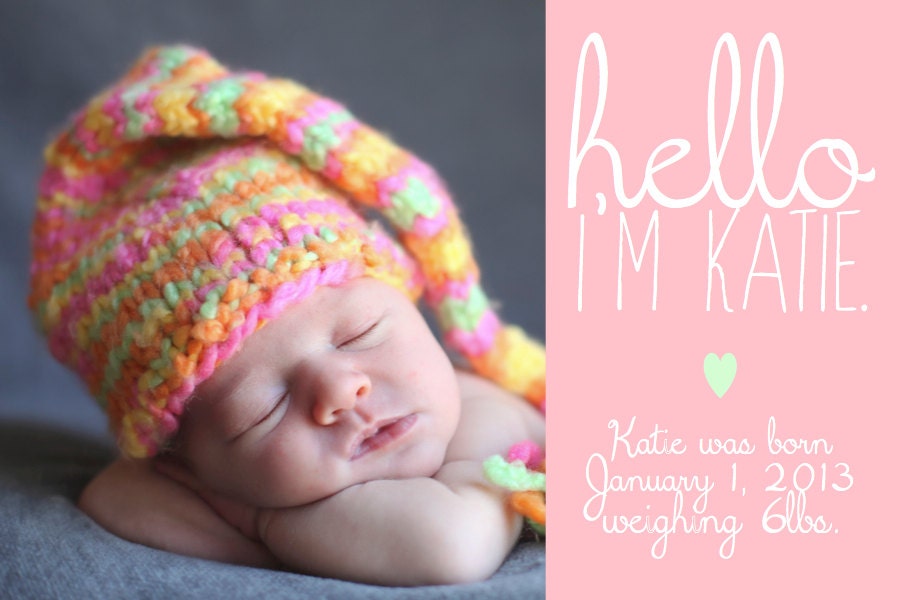 Birth Announcement Photo Cards - Customizable - Photo Cards - Baby Photo Cards