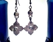 Narcissus drop earrings. Kuchi tribal fusion belly dance earrings. OOAK Ethnic jewelry.