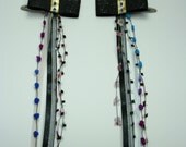 Black ribbon hair pins