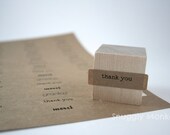 80 Thank You Kraft Labels Stickers - 1.75" long x 0.5" wide