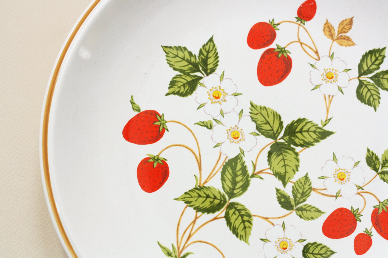 Strawberry Dinner Plate - Sheffield Stoneware Collection - YELLandPANIC