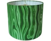 Drum Lamp Shade Lampshade Pendant Malakos by Robert Allen for Dwell Studio Malachite Emerald Green Made to Order
