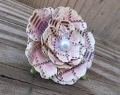 Flower Pin Accessory - Paper Flower Brooch - Handmade Flower Pin Brooch - Light Pink Paper Flower
