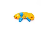 Handmade BROOCH Yellow dog Funny jewelry Cute Animal art pin / Make to order