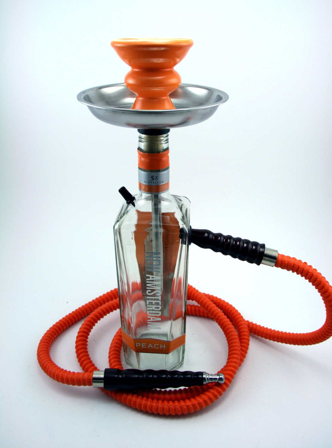 Orange New Amsterdam Vodka Bottle Shisha Hookah by TheHOOKAHolic