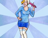 8.5 x 11" Fionna from Adventure Time watercolor print