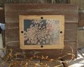 Distressed Wood Plank Photo Frame for 5X7 - Barn Look, Rustic, Country, Shabby, Cottage, Wall Hanging, Queen Anne's Lace