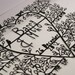 Customised bespoke papercut, paper cut, wedding gift, anniversary gift, present, family tree, folk art, monotone, black