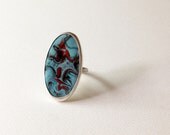 Bell Tap - Enameled Bezel Set Ring