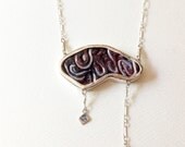 Groovy - Enameled Bezel Set Pendant