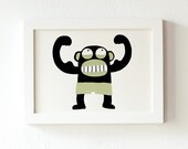 Silkscreen, Illustration, Print, Strong Monkey