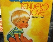 1977 Mattel UNCUT Baby Brother Tender Love Paper Doll Book