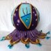 Hand felted sculpture with lots of colors, artwork fantasy felt