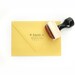 Custom "Arrow" Return Address Stamp - for Invitations, Mom, House-warming, or Gifts - Wood Mounted, Handle & Eco-Friendly Rubber