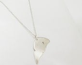 Handmade Eco-Friendly Sterling Silver Liver Necklace, Liver Charm, Liver Transplant Necklace, Love Your Liver