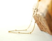 Olina necklace -  delicate gold satellite chain necklace, tiny gold bead necklace, gold layering necklace, kealoha, maui, hawaii