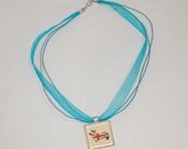 Jewelry for Dog Lover, Pendant Necklace with Union Jack Corgi design.