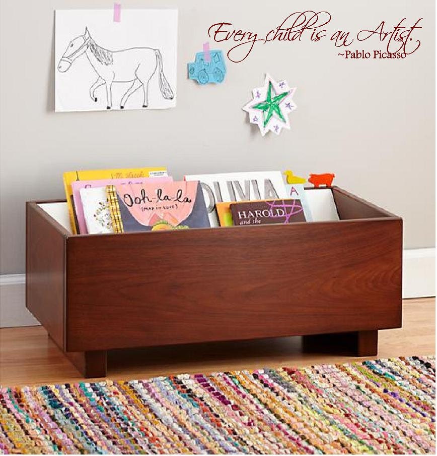 Every Child is an Artist -Pablo Picasso Vinyl Wall Art-6h x 30w-Vinyl Lettering Decal-Wall Words Decal--Boys Nursery Girls Room Decal