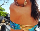 Peek-a-Boob Bandeau Top with Corset Back- Sun Goddess