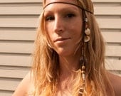 Boho Feather Headband With Skulls And Shells-Cruelty Free
