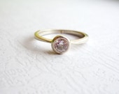 Silver Solitaire Ring, Clear Stone, Jewelry, Silver Engagement ring, White Weddings. Simply pretty bride.