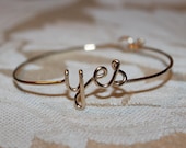 Gold "yes" Bracelet - 14kt gold filled