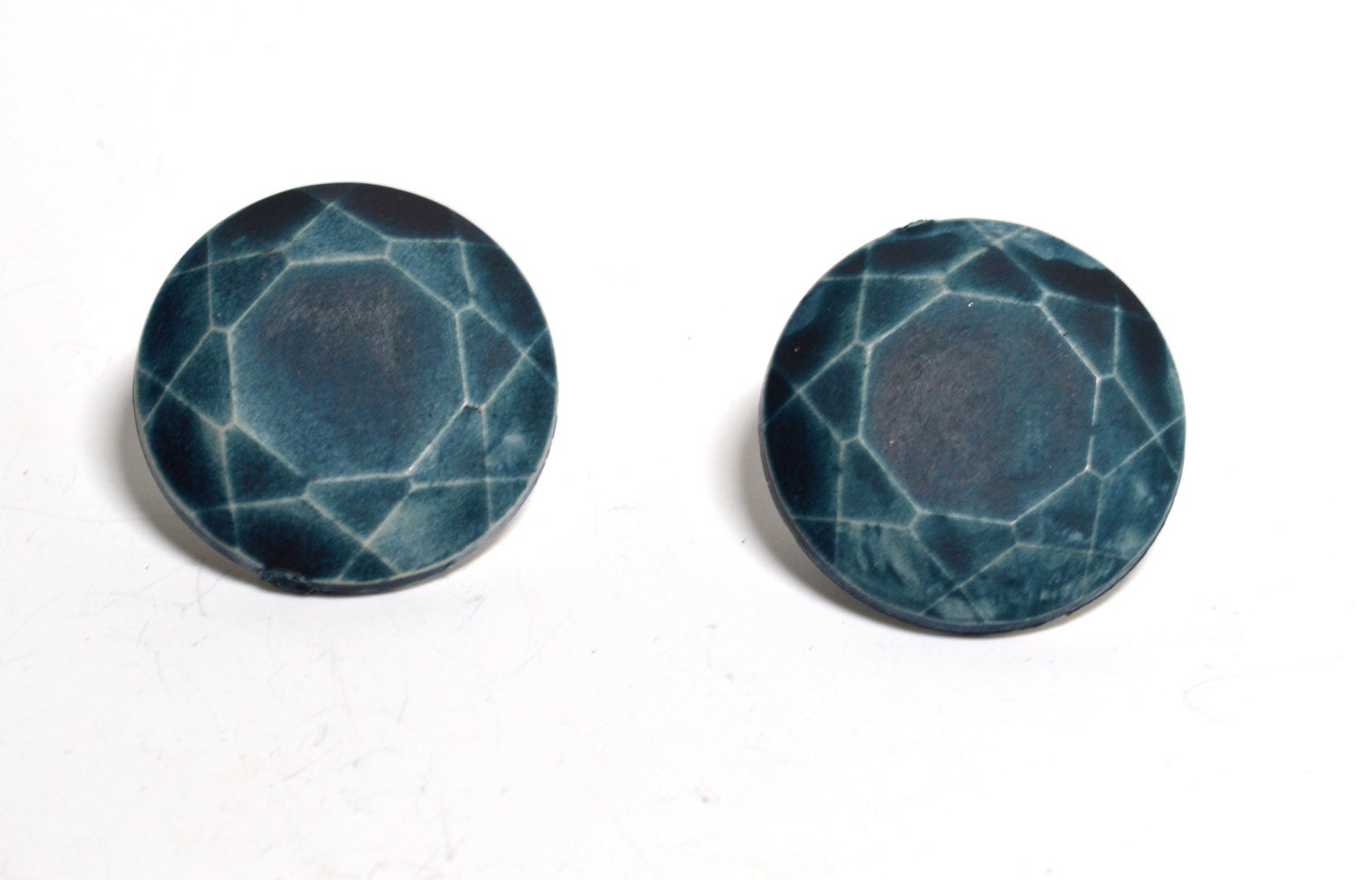 Semi Precious 'Emerald' Single Stud Earrings