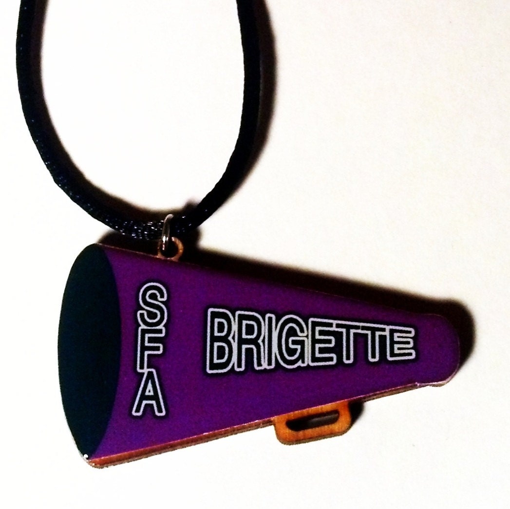 Personalized Handmade Cheerleader Necklace Cheer Pendant Customizeable Cheerleading Jewelry