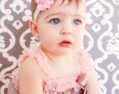 Pink or YOU CHOOSE COLOR Shabby Headband Shabby chic Headband Baby headband, newborn headband