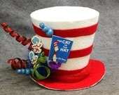 The Cat in the Hat FREE SHIPPING on top hat, Dr Seuss Party Decoration 5 inch