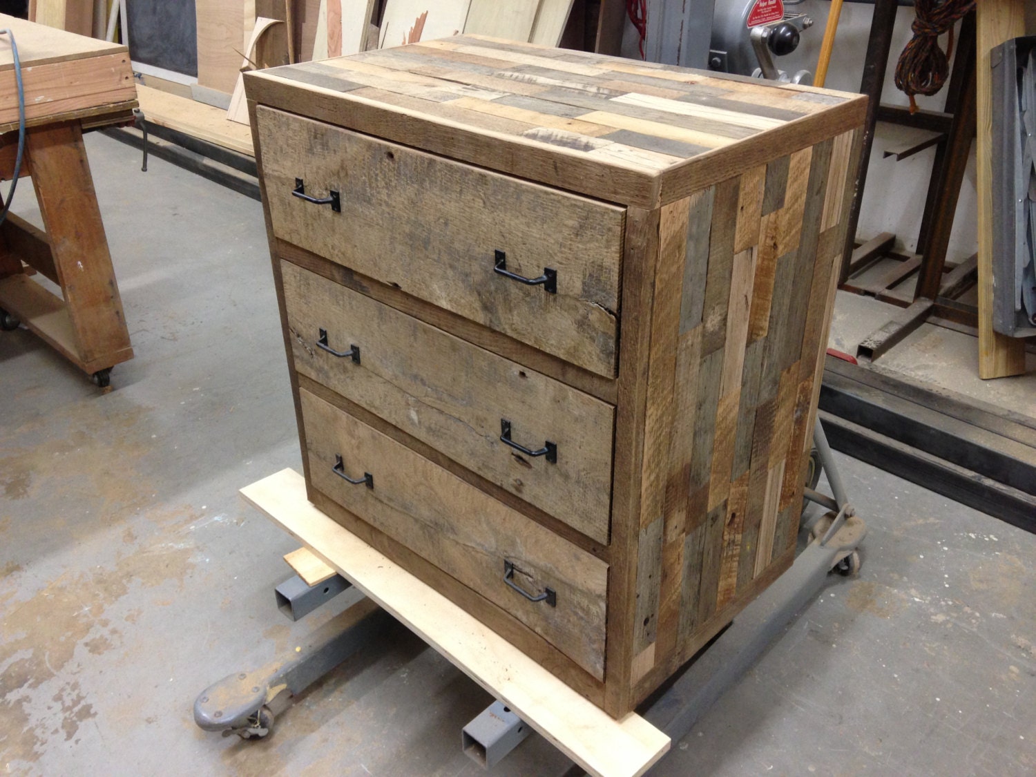 Items similar to Handcrafted Reclaimed Barn Pallet Wood Dresser ...