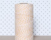 Bakers Twine - Lemon Yellow - 5 Yards - 4 Ply Yellow Cotton Bakers Twine for Scrapbooking Giftwrapping Cardmaking
