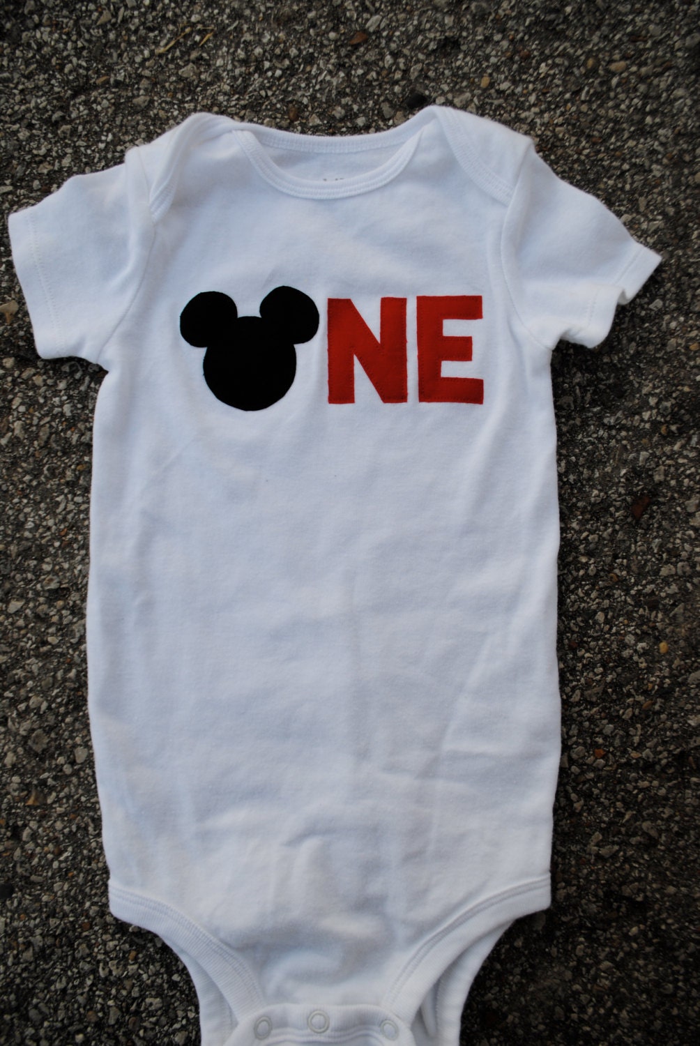 Mickey/Minnie First 1st Birthday Shirt / Onesie ONE