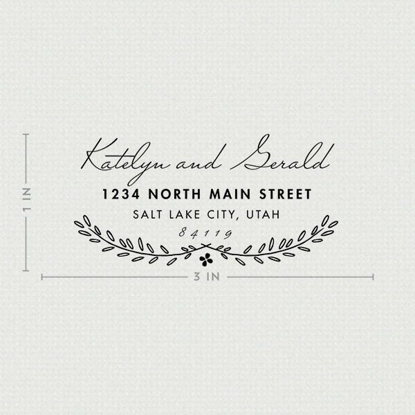 Custom Return Address Stamp - Traditional Wooden Handle - Housewarming Gift