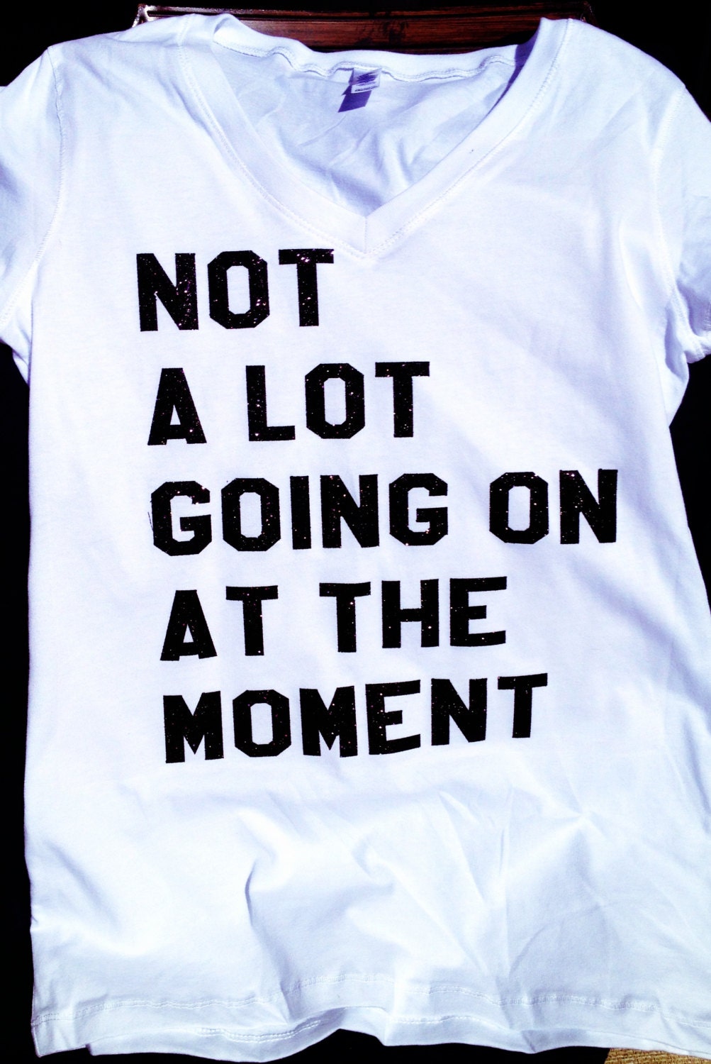 Taylor Swift Not a lot going on at the moment Glitter Bling T Shirt- Custom Apparel