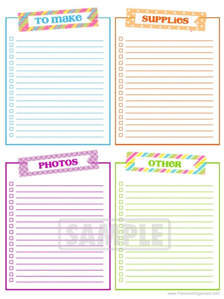 Etsy Seller To Do List - Organizing Printable -  Editable - INSTANT DOWNLOAD