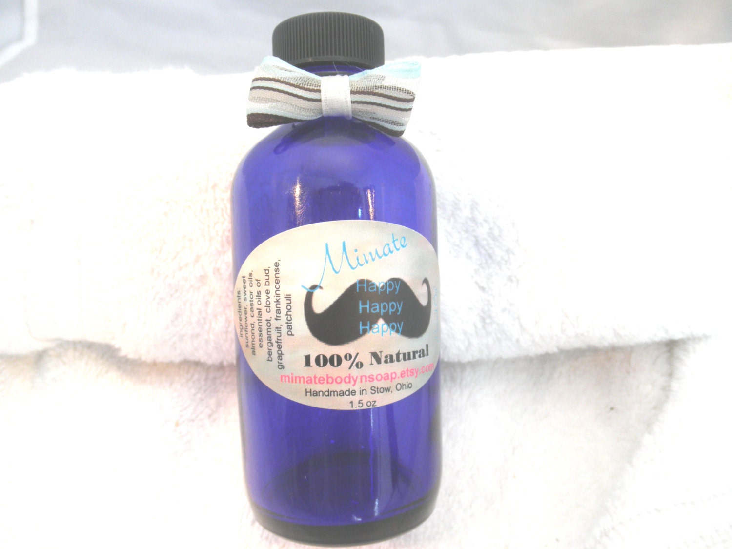 100% natural beard oil conditioner moisturizer cologne pre shave essential oils clove bud 4 Oz handmade vegan