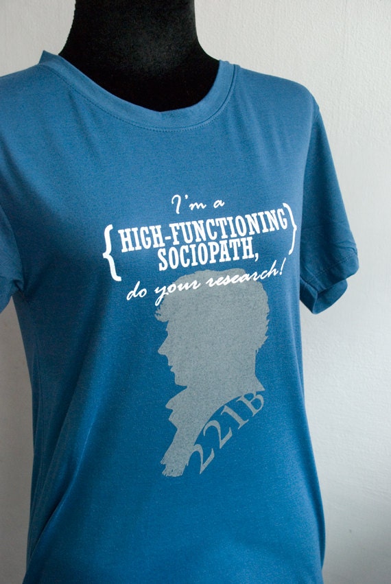 SHERLOCK bbc I'm a HIGH-FUNCTIONING sociopatch,do your research T-shirt  Short Sleeve