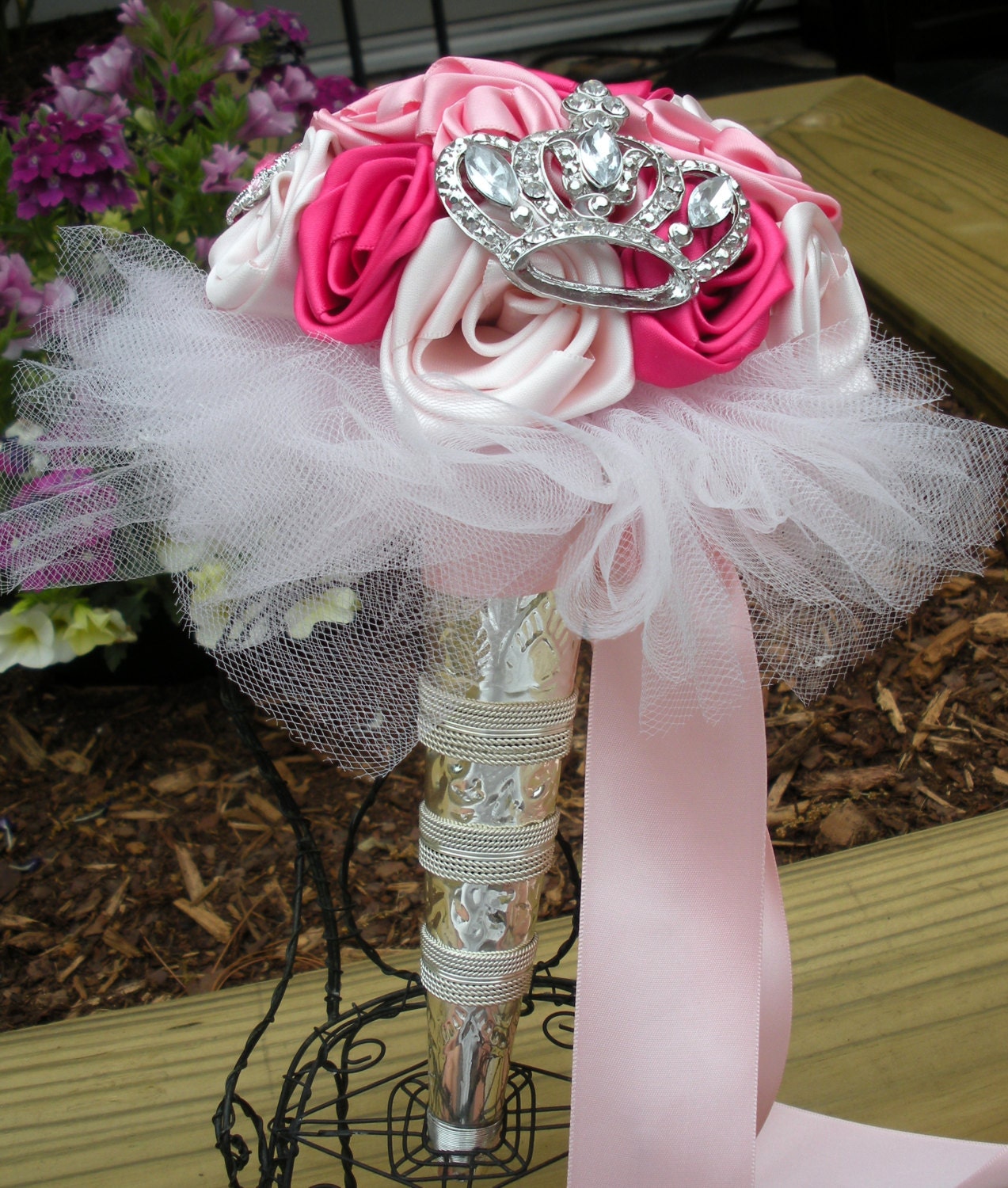 Sophie's Pink Tussie Mussie Bridal Bouquet