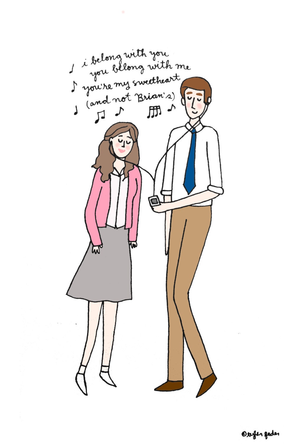 Jim and Pam 5x7 Print