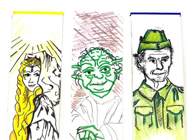 You Choose: Galadriel the Elf ( Lady of Light ) , Yoda , Dad's Army Personalized Bookmarks Laminated