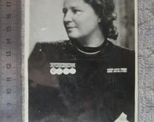 VINTAGE Post card from Russia Soviet Union actress Cinema Black-White Photography Collectible mixed media ephemera Made in USSR