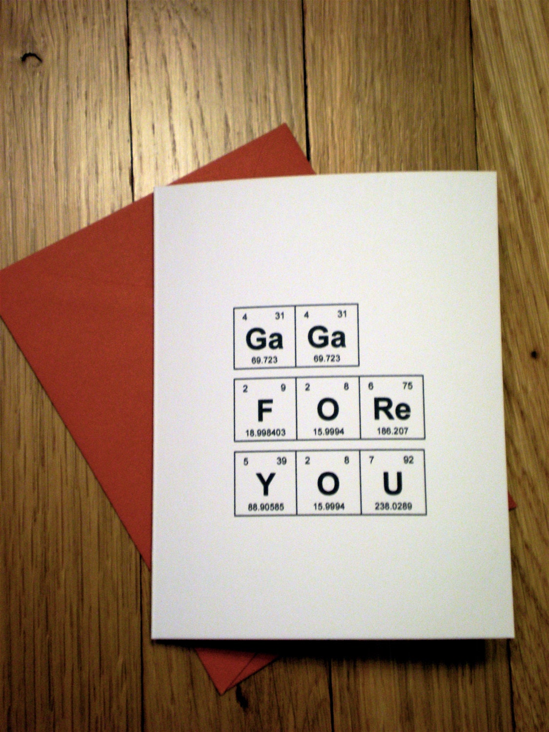 Periodic Table of the Elements "Gaga For You"