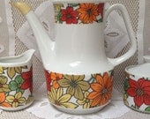 SALE Vintage Royal Sealy Tea Service, Retro Flowers, Tea Set