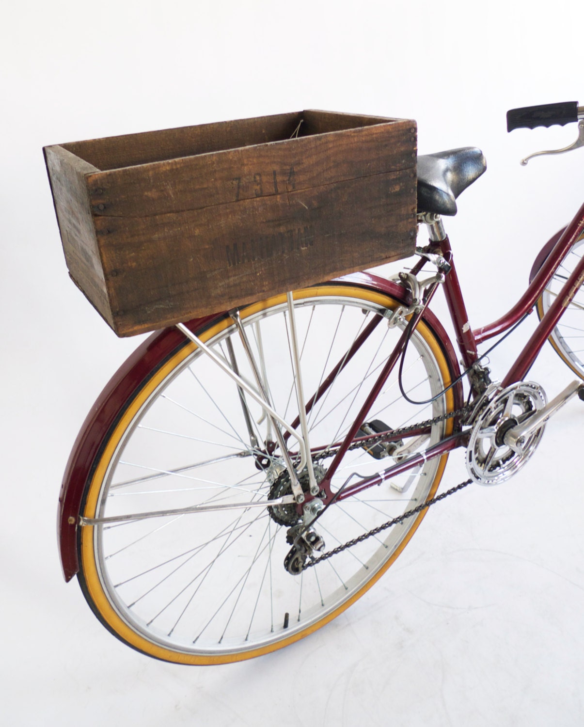 Bicycle Crate Upcycled from a Sunsweet Apricot Box - EleanorsNYC